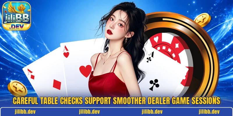 Careful table checks support smoother dealer game sessions