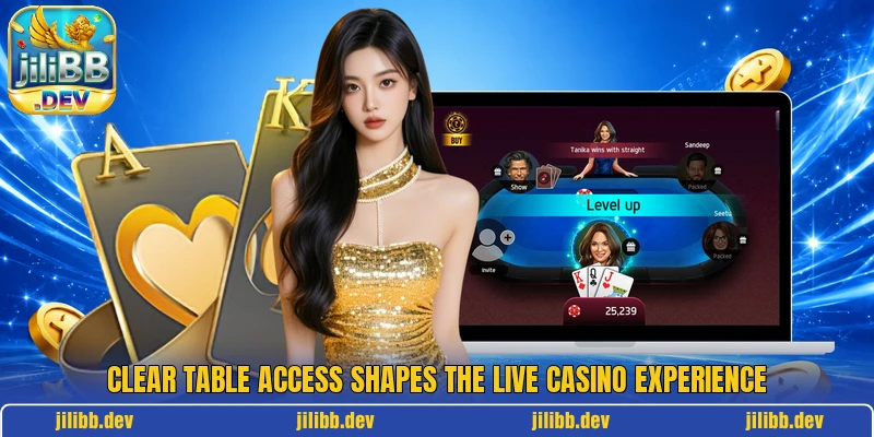 Clear table access shapes the live casino experience