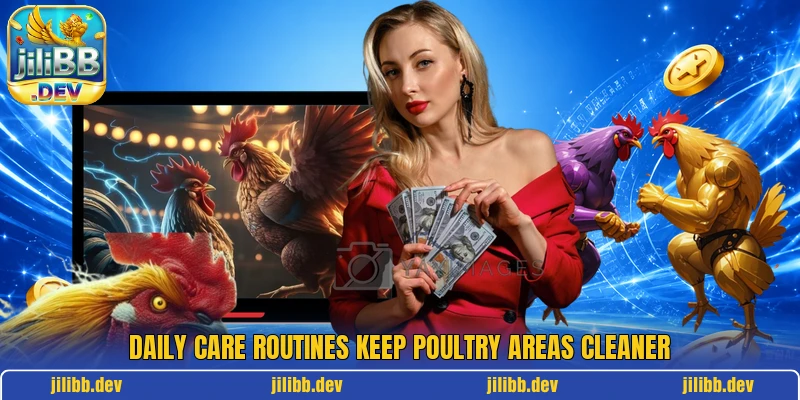 Daily care routines keep poultry areas cleaner Daily care routines keep poultry areas cleaner