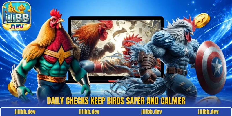 Daily checks keep birds safer and calmer