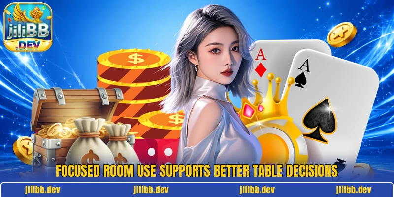 Focused room use supports better table decisions