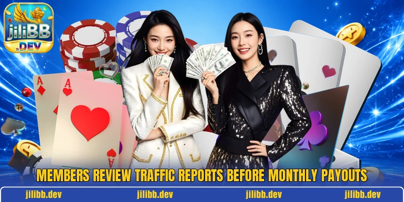 Members review traffic reports before monthly payouts