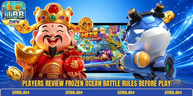 Players review Frozen Ocean Battle rules before play Players review Frozen Ocean Battle rules before play