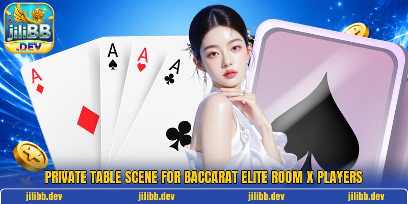Private table scene for Baccarat Elite Room X players